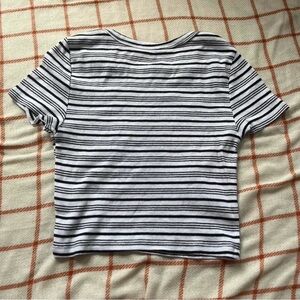 PacSun Black and White Striped Crop Top